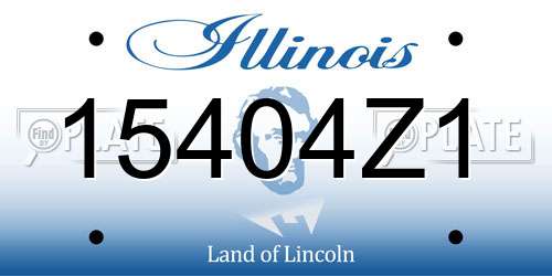 15404Z1 Illinois License Plate