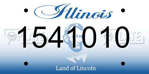 1541010 Illinois License Plate