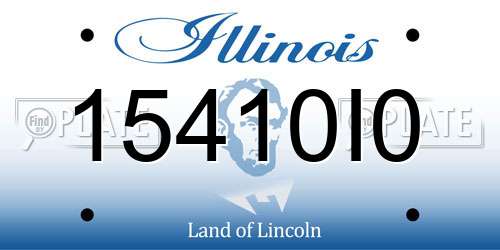 15410I0 Illinois License Plate