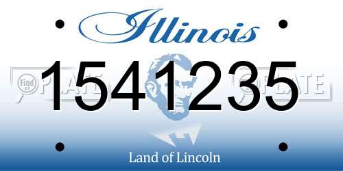 1541235 Illinois License Plate