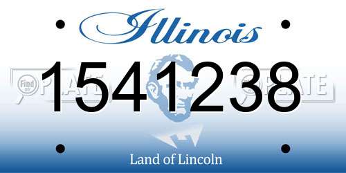 1541238 Illinois License Plate
