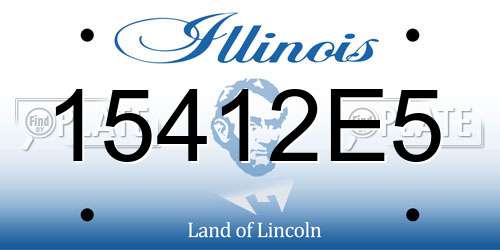 15412E5 Illinois License Plate