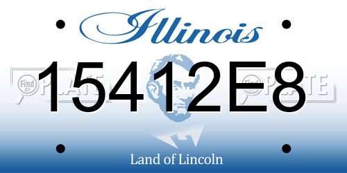 15412E8 Illinois License Plate