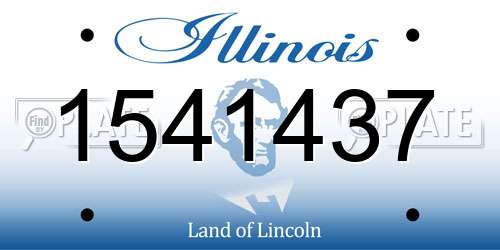 1541437 Illinois License Plate