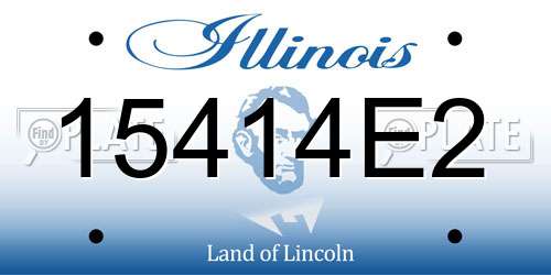 15414E2 Illinois License Plate