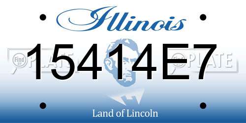15414E7 Illinois License Plate