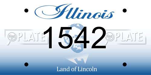 1542 Illinois License Plate