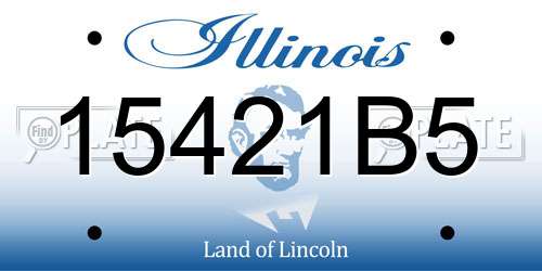 15421B5 Illinois License Plate