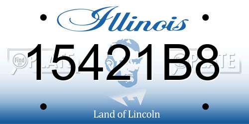 15421B8 Illinois License Plate