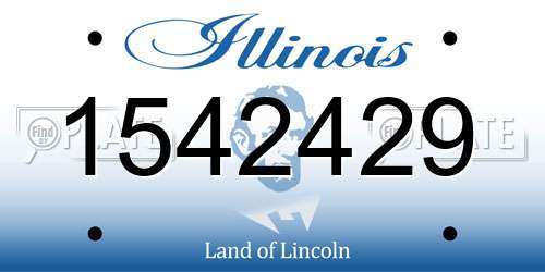 1542429 Illinois License Plate