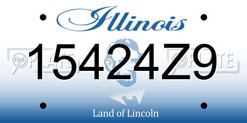 15424Z9 Illinois License Plate