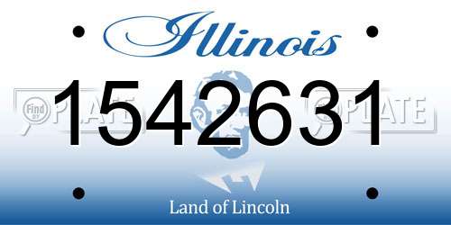1542631 Illinois License Plate