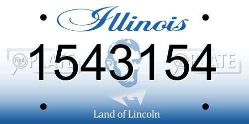 1543154 Illinois License Plate