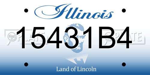 15431B4 Illinois License Plate