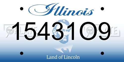 15431O9 Illinois License Plate