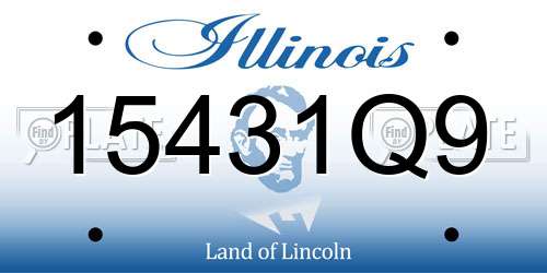 15431Q9 Illinois License Plate