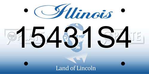 15431S4 Illinois License Plate