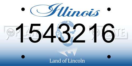 1543216 Illinois License Plate