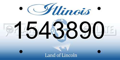 1543890 Illinois License Plate