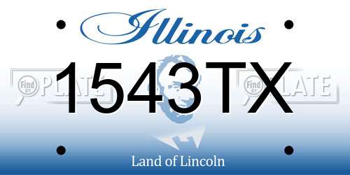 1543TX Illinois License Plate