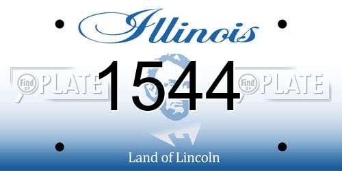 1544 Illinois License Plate
