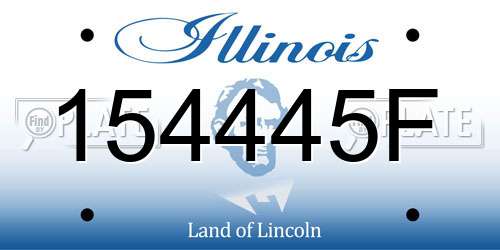 154445F Illinois License Plate