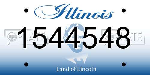 1544548 Illinois License Plate