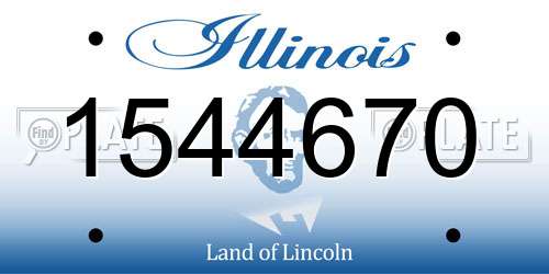 1544670 Illinois License Plate