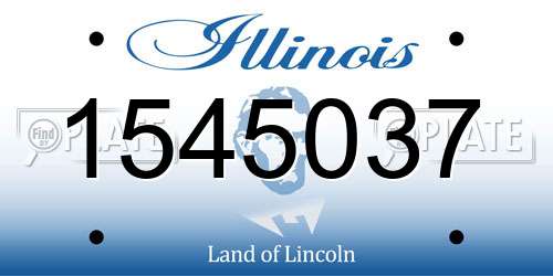 1545037 Illinois License Plate