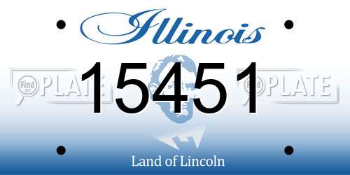 15451 Illinois License Plate