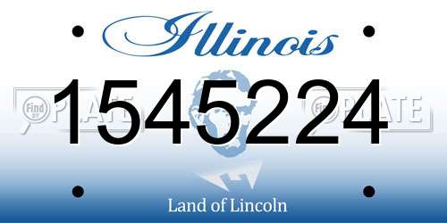 1545224 Illinois License Plate