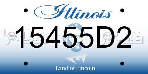 15455D2 Illinois License Plate