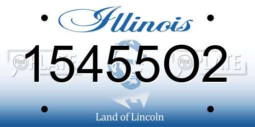 15455O2 Illinois License Plate
