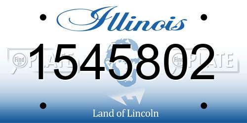 1545802 Illinois License Plate