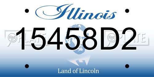 15458D2 Illinois License Plate
