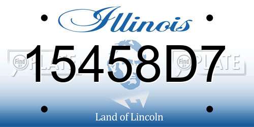 15458D7 Illinois License Plate
