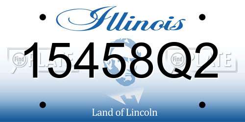 15458Q2 Illinois License Plate