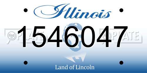 1546047 Illinois License Plate
