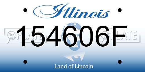 154606F Illinois License Plate
