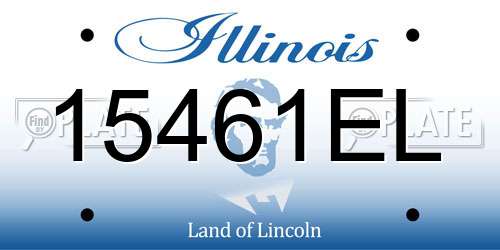 15461EL Illinois License Plate