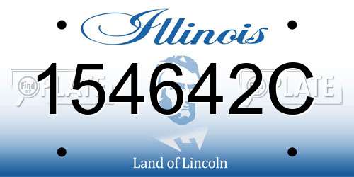 154642C Illinois License Plate