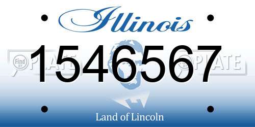 1546567 Illinois License Plate