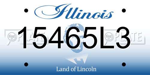 15465L3 Illinois License Plate