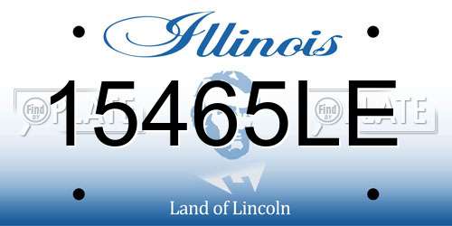 15465LE Illinois License Plate