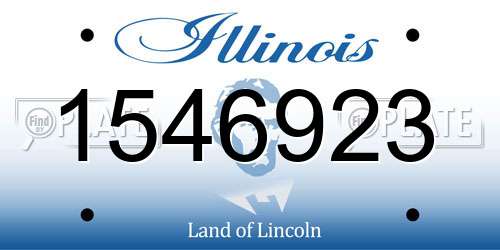1546923 Illinois License Plate