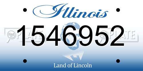 1546952 Illinois License Plate