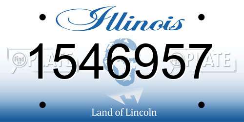 1546957 Illinois License Plate