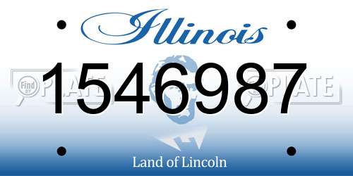 1546987 Illinois License Plate