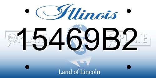 15469B2 Illinois License Plate