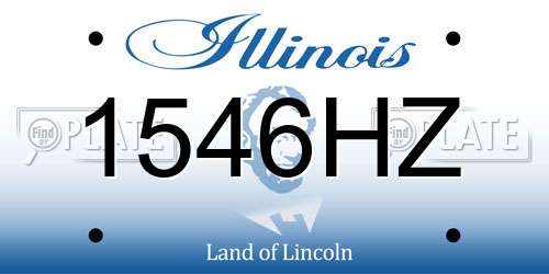 1546HZ Illinois License Plate
